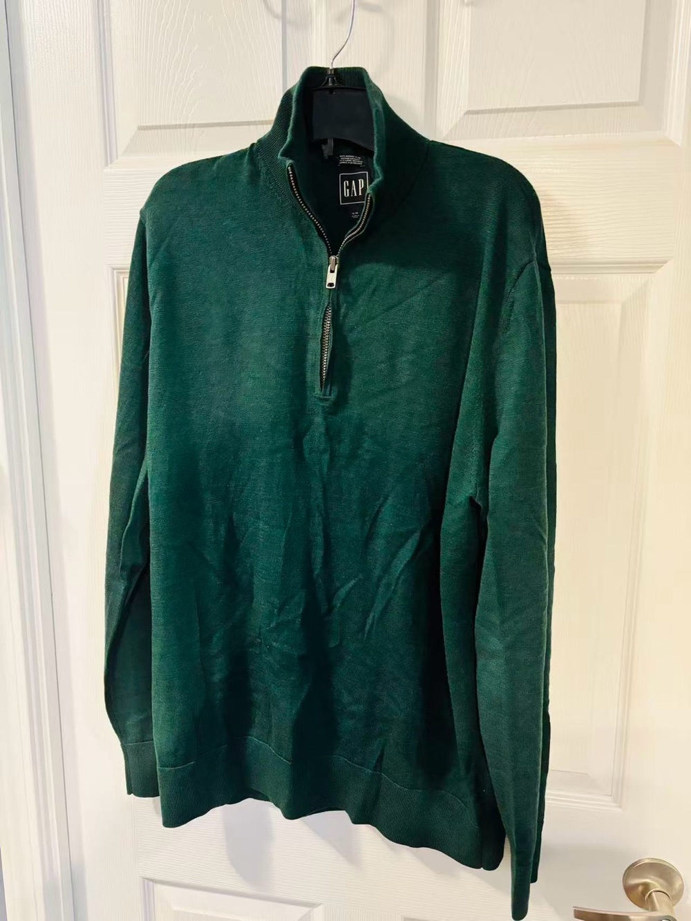 GAP Dark Green Quarter-Zip Sweater